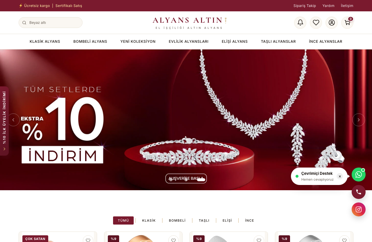 Alyans Altın web sitesi