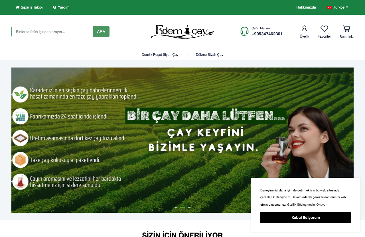 Fidem Çay web sitesi