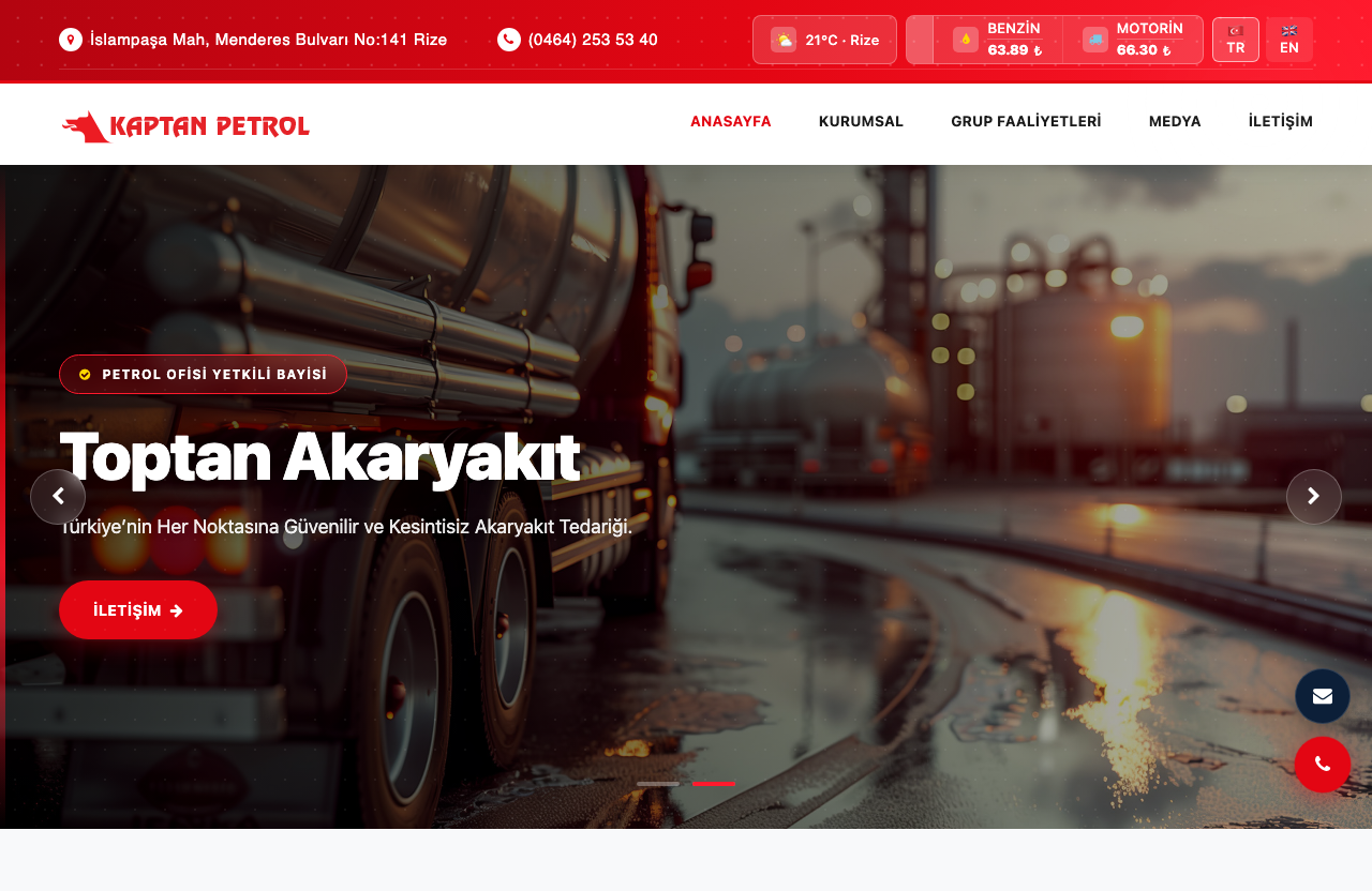 Kaptan Petrol web sitesi