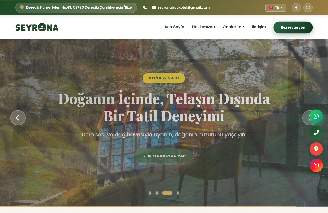 Seyrona Butik Otel web sitesi